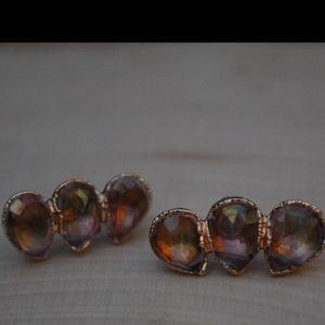 Hand crafted copper ear climbers